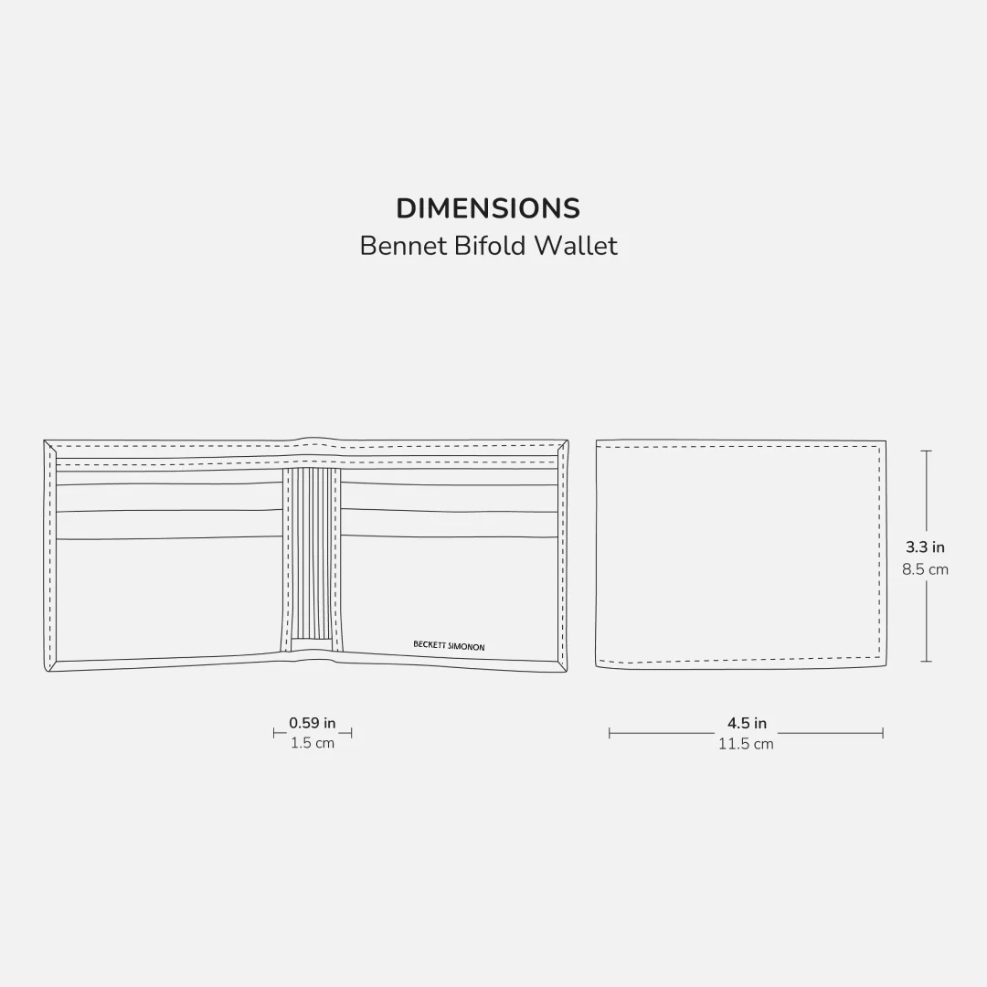 Bennett Bifold Wallet - Men’s  Embossed Leather - Image 11