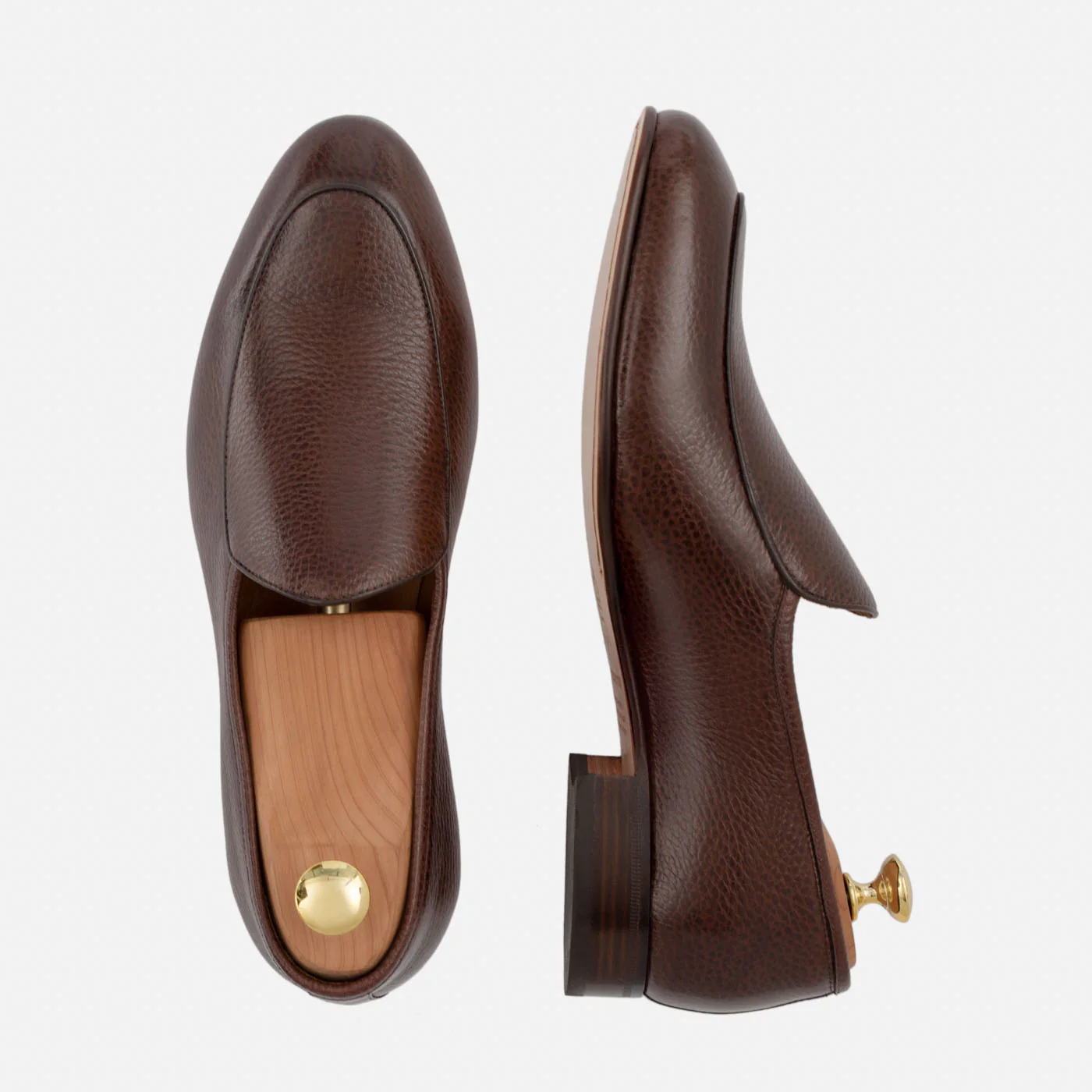 Vincent Belgian Loafers - Pebbled Leather - Men's - Image 9